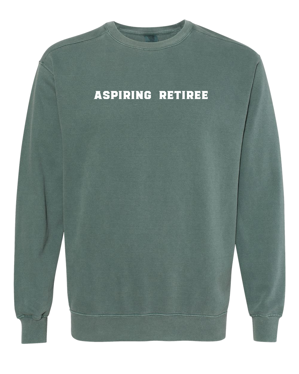 Aspiring Retiree Embroidered Crewneck Sweatshirt