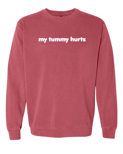 My Tummy Hurts Embroidered Crewneck Sweatshirt
