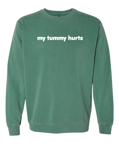 My Tummy Hurts Embroidered Crewneck Sweatshirt