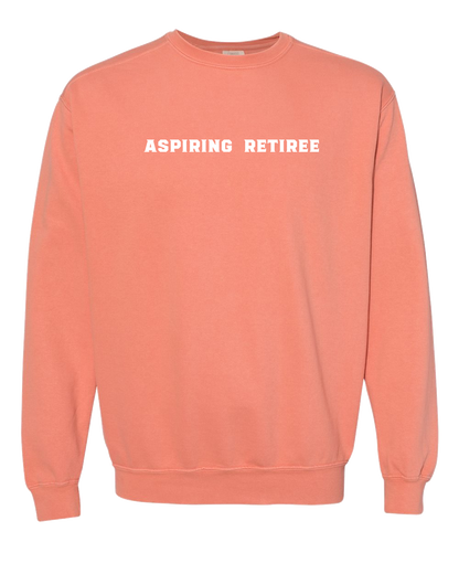 Aspiring Retiree Embroidered Crewneck Sweatshirt